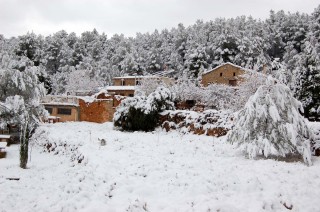 Foto de nieve sobre la Mateba